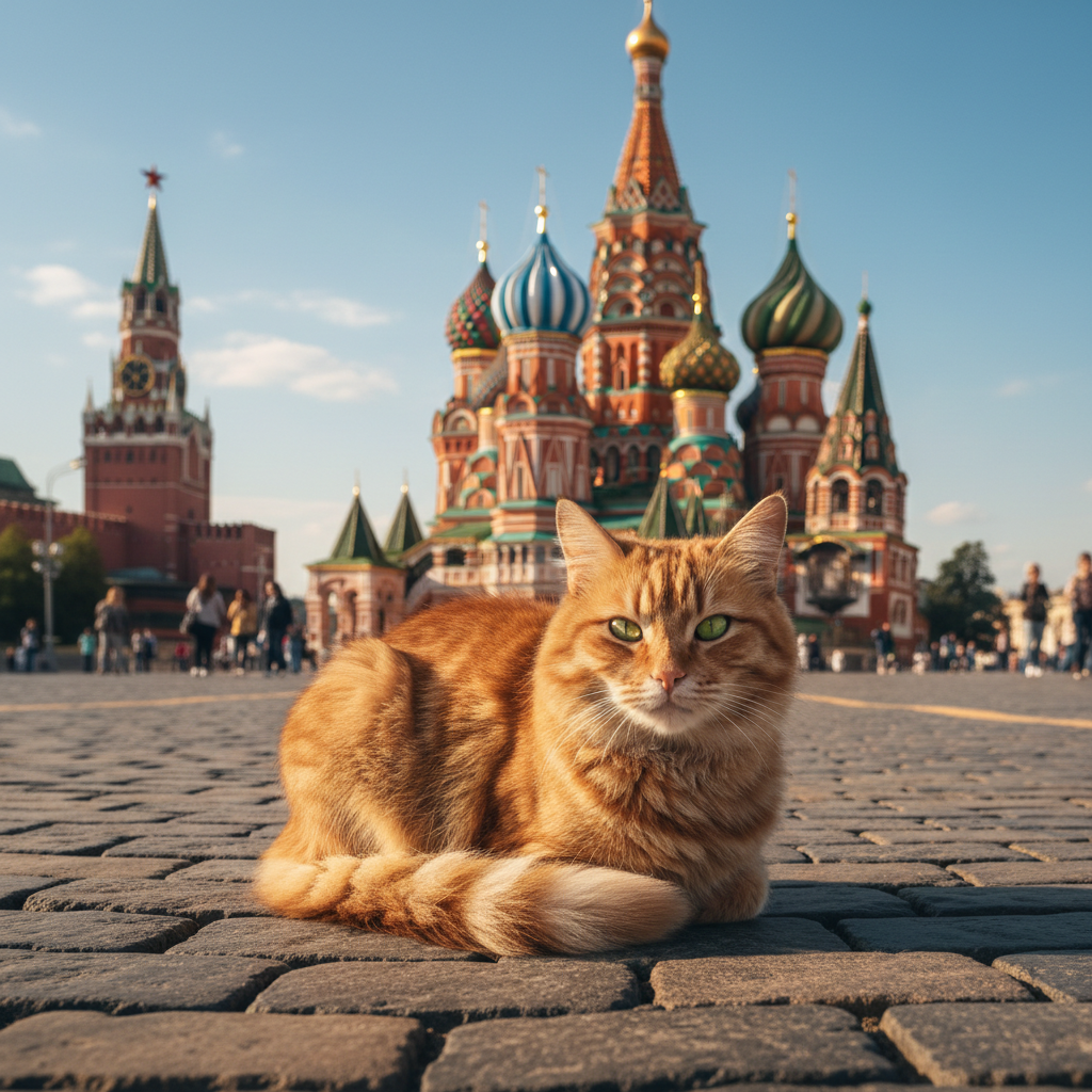 Кот на Красной площади